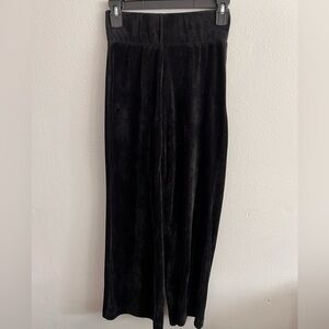 Elegant Black Velvet Women's Pants